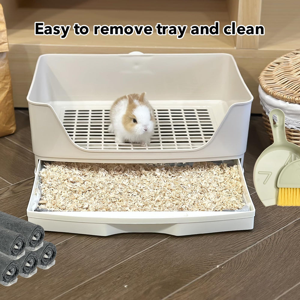 RubyHome ferret-litter-box with large capacity suited for energetic small pets.