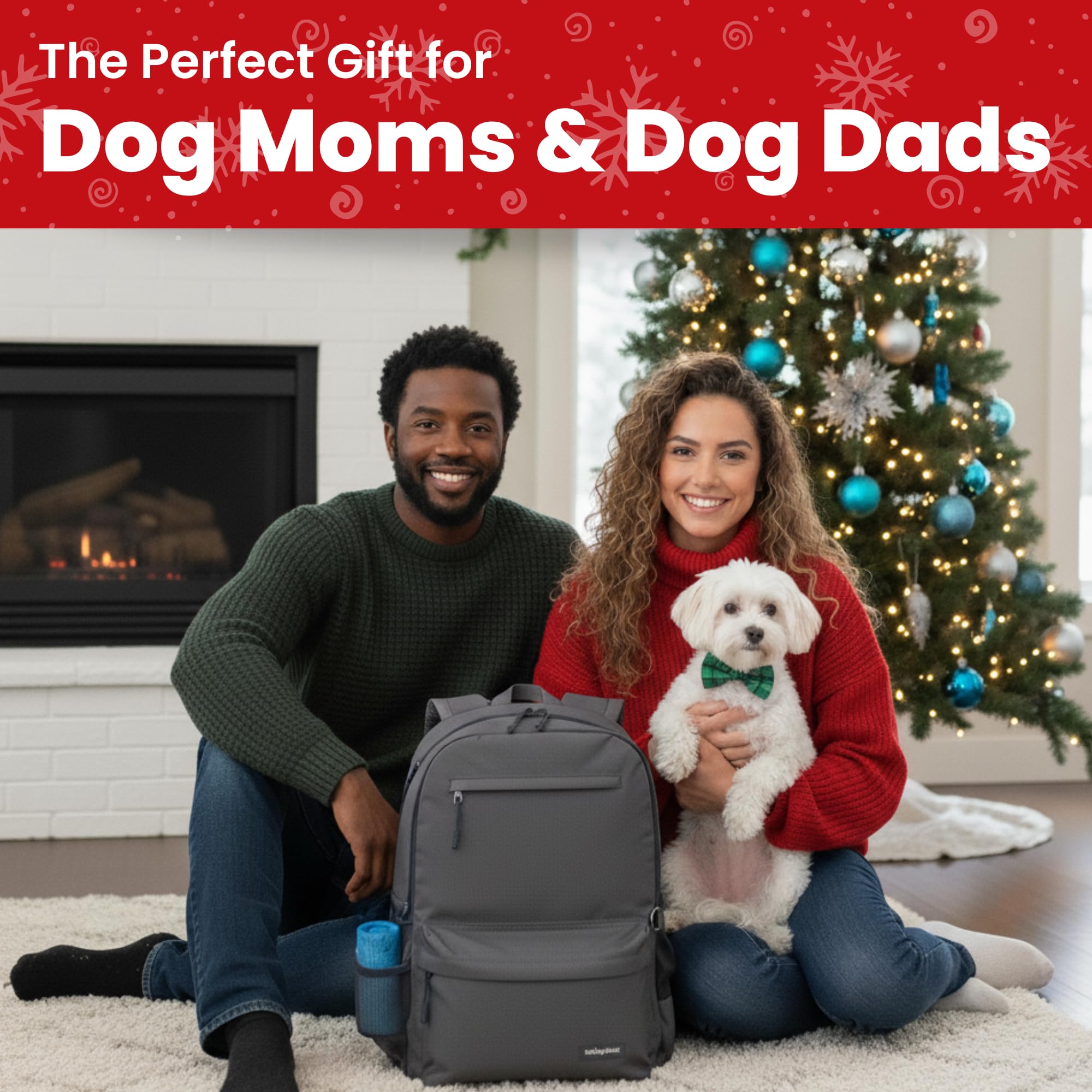 RubyLoo dog travel backpack insulated food compartments keep treats fresh on adventures