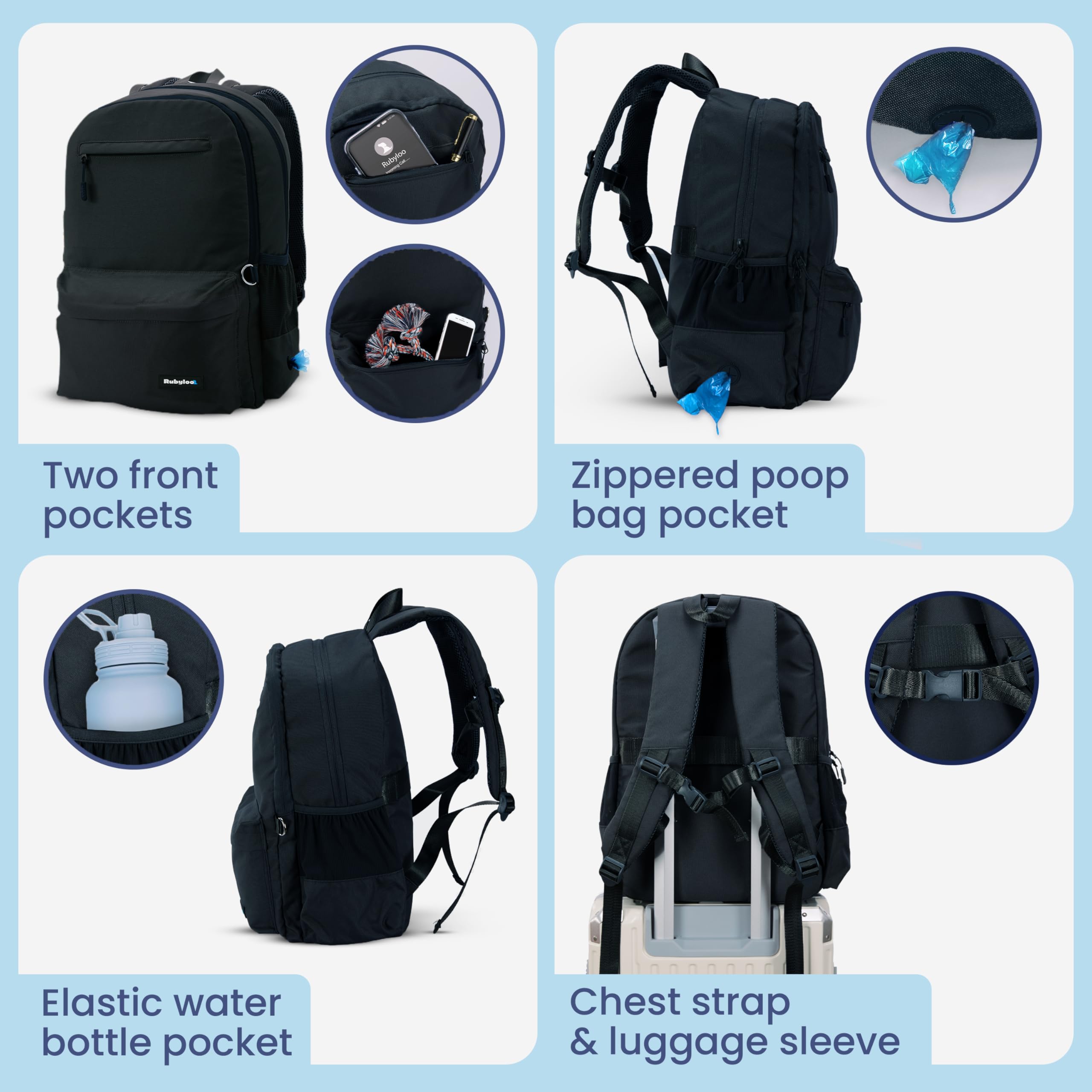 Rubyloo odor-resistant lining helps keep the bag fresh between trips.
