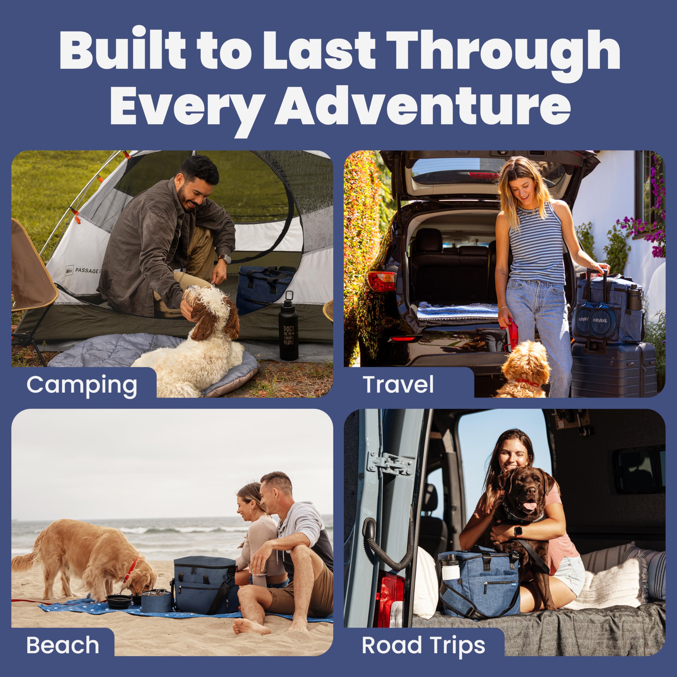 Rubyloo Doggy Bag fits under airplane seats for TSA-ready travel convenience.
