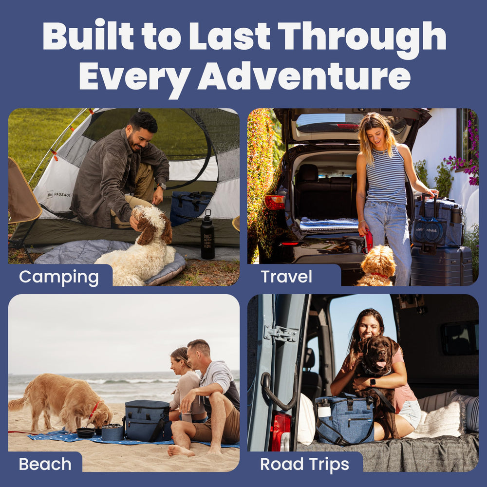 Rubyloo Doggy Bag fits under airplane seats for TSA-ready travel convenience.