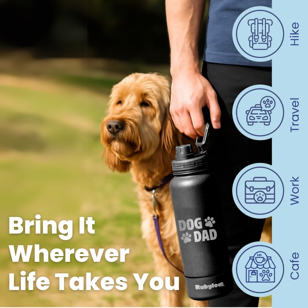 Rubyloo leak-proof chug lid minimizes spills during jogs and rides