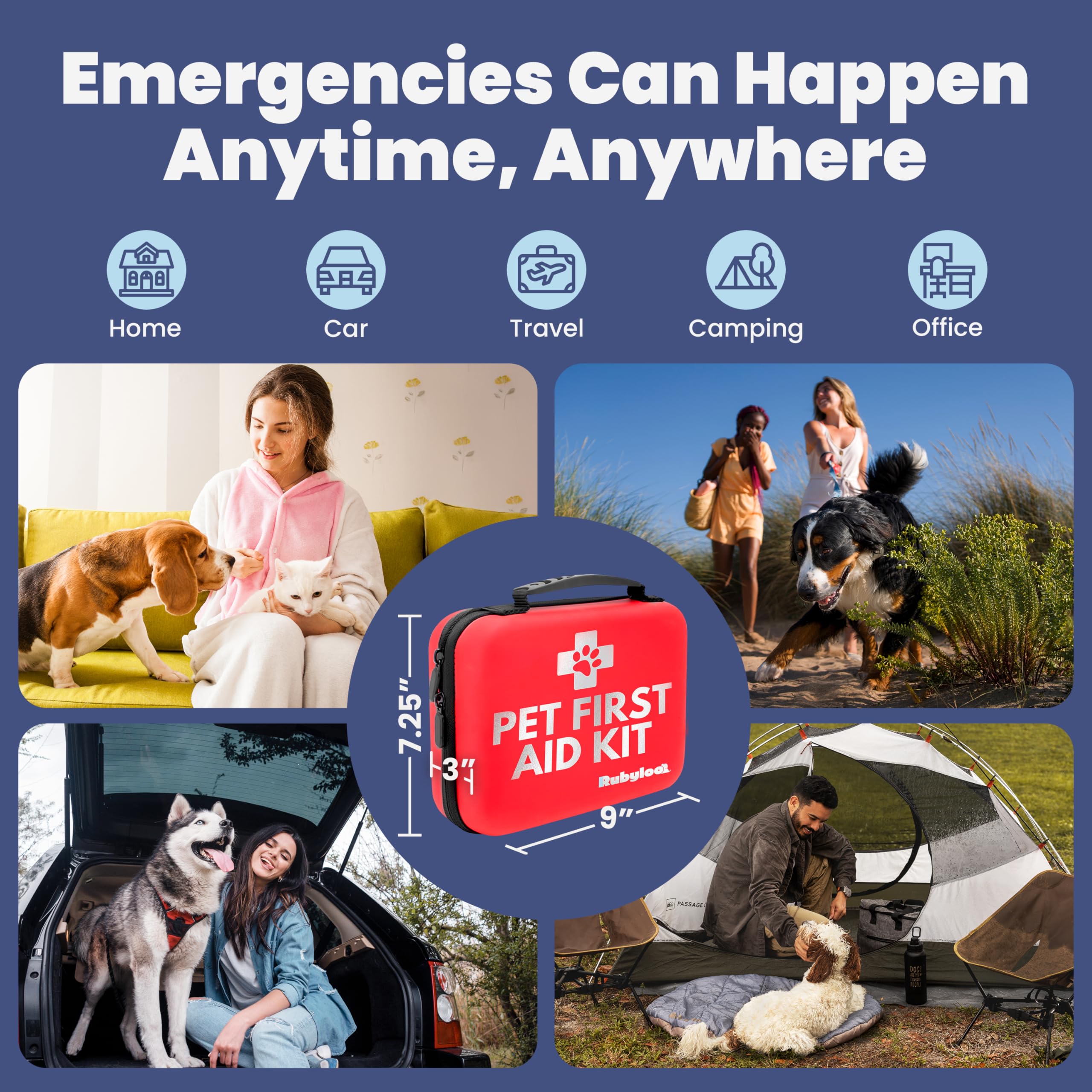 Rubyloo thermal blanket in pack ready to help keep pets warm.