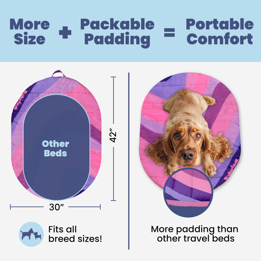 Rubyloo travel dog bed roll-up compact for trips