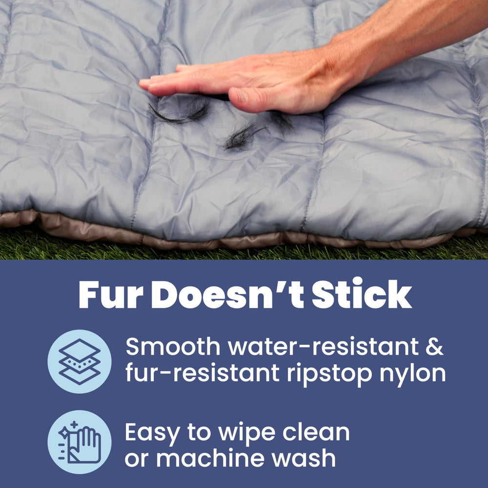 Rubyloo Travel Dog Bed water-resistant fabric keeps surfaces clean