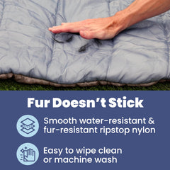 Rubyloo Travel Dog Bed water-resistant fabric keeps surfaces clean