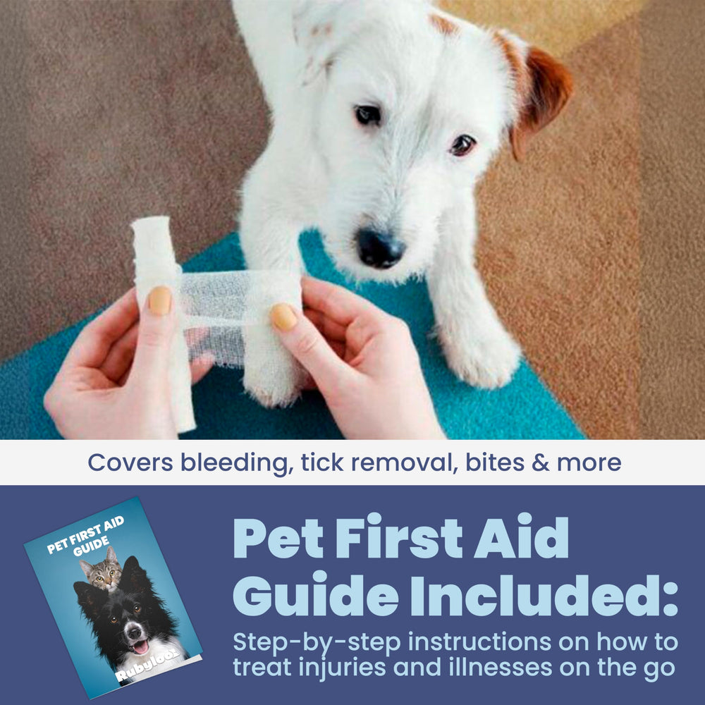 Rubyloo vet guide included for step-by-step first aid guidance