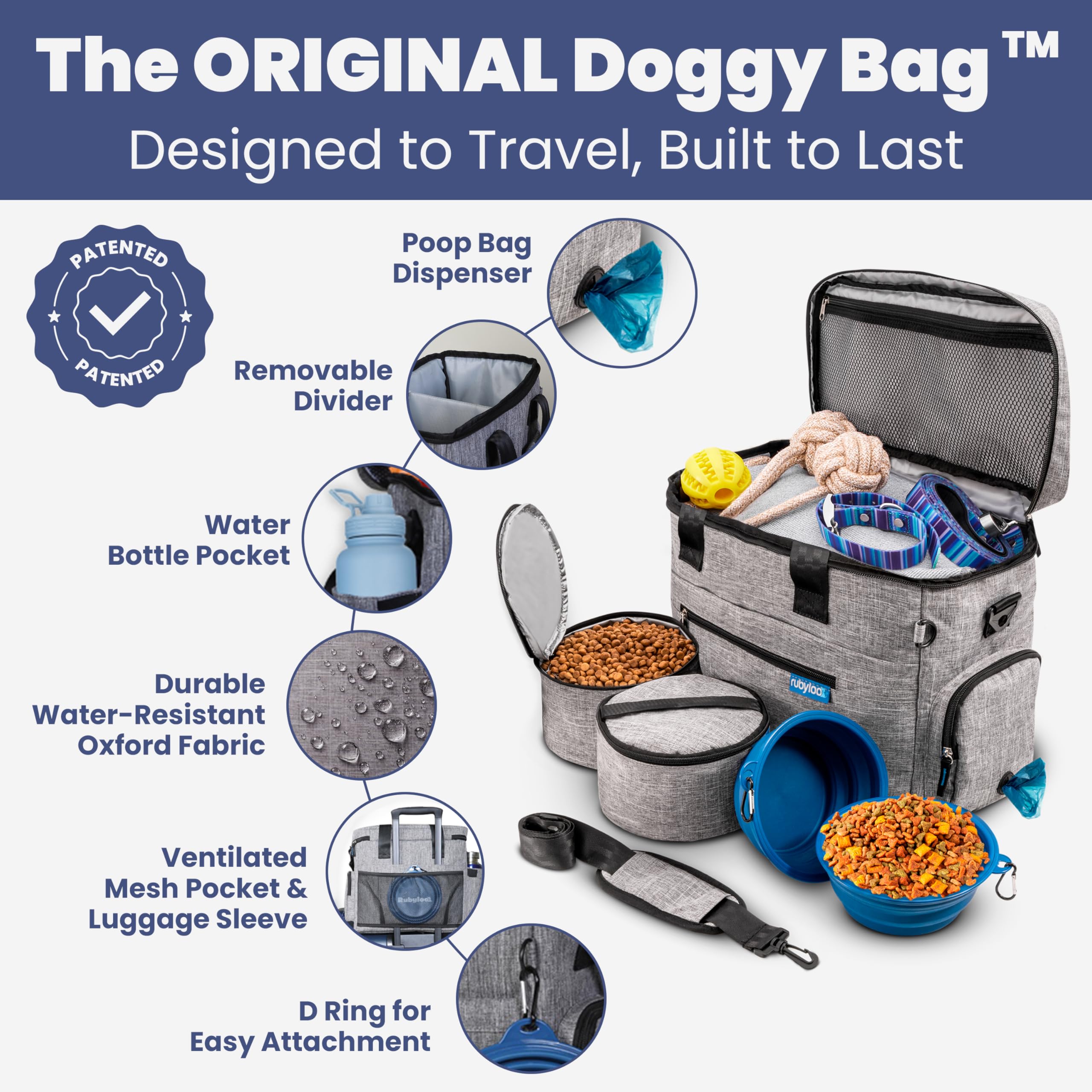 Rubyloo doggy-bag-poop-bag-dispenser demonstrates quick-access waste pickup during walks