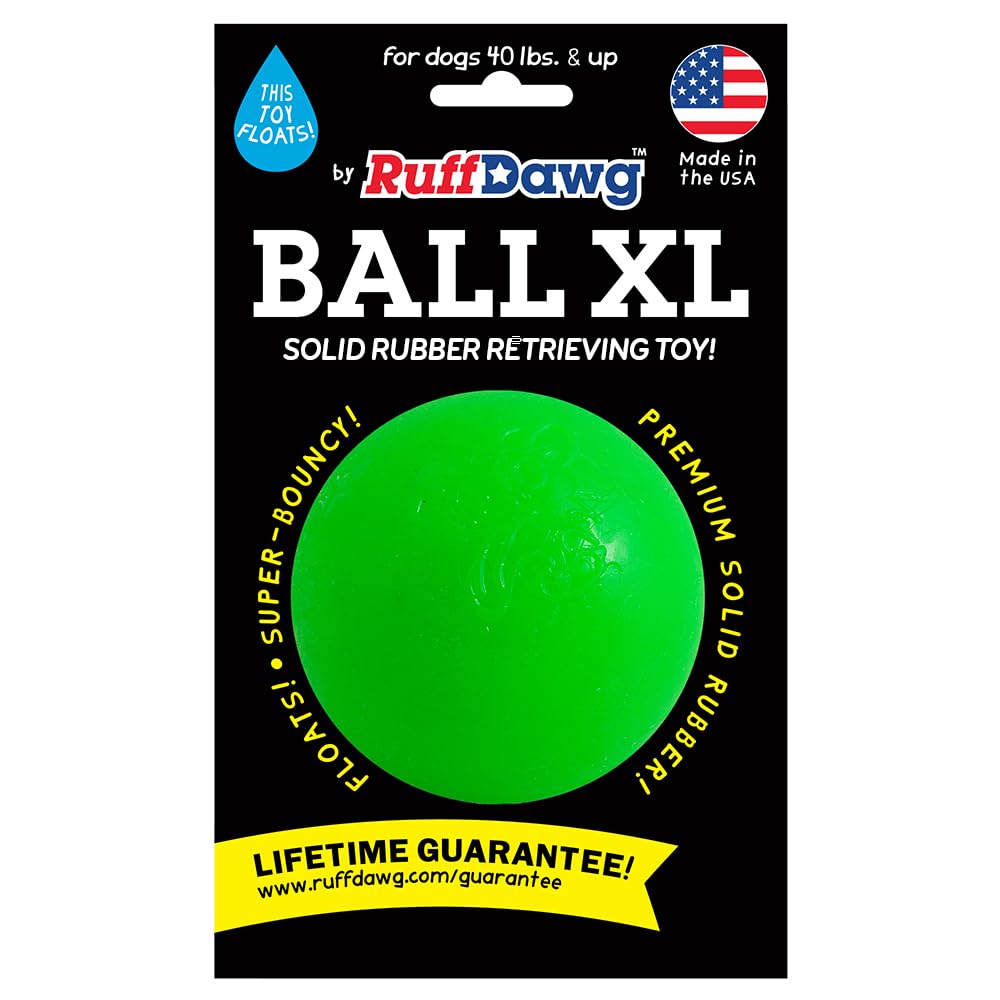 Ruff Dawg Ball XL neon pink water fetch boosts visibility during aquatic games