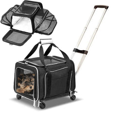 RUFF LIFE 101 airline-approved expandable carrier under-seat with wheels for easy travel