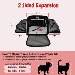 RUFF LIFE 101 sturdy wire-frame carrier maintains shape during expansion