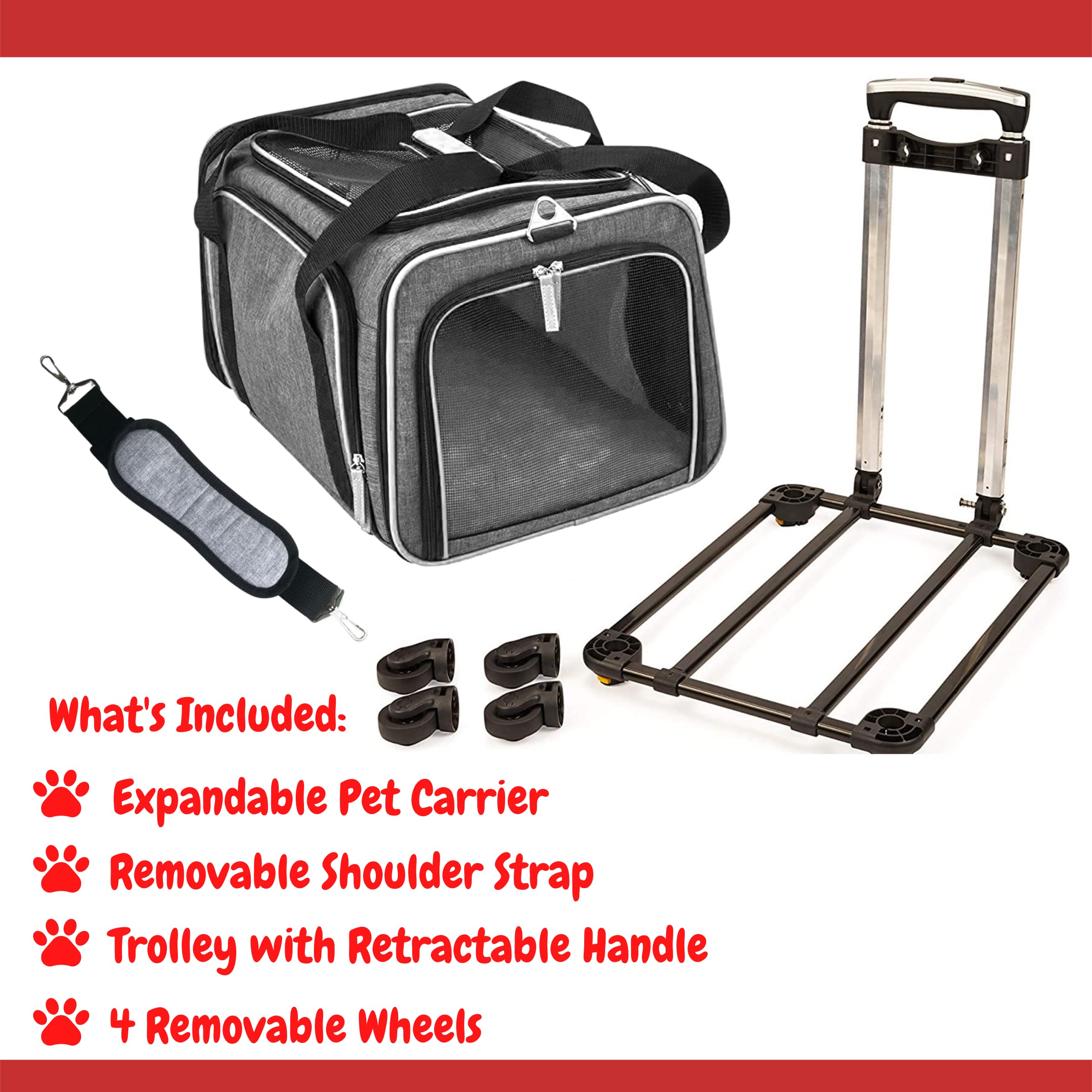 Ruff Life 101 trolley attachment system grey for secure luggage integration.