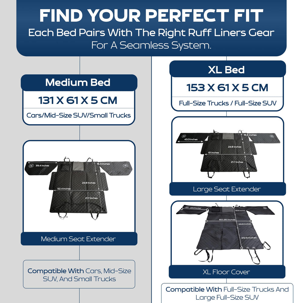 Ruff Liners non-slip-base image demonstrates stable placement on seats.