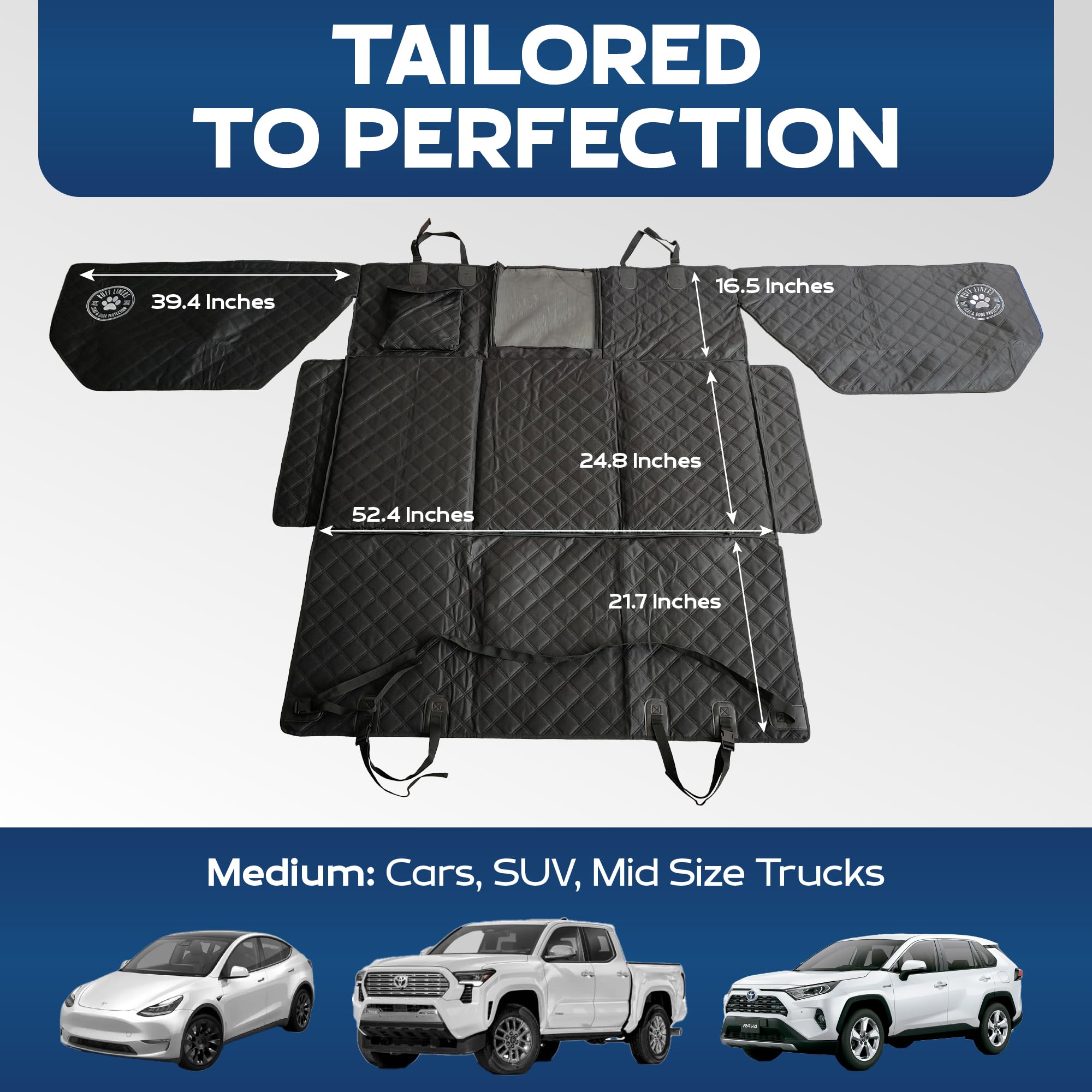 Ruff Liners easy-install-anchors back-seat extender features quick, secure setup.