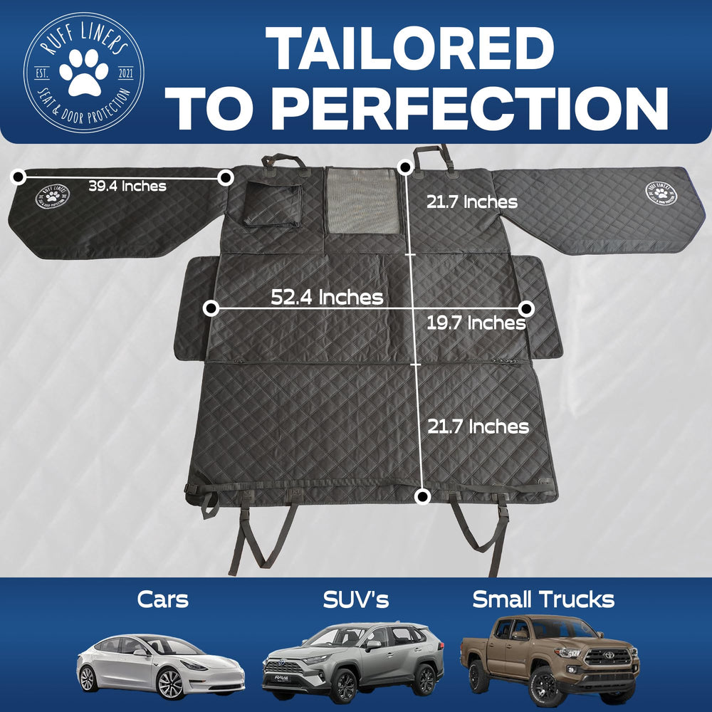 Ruff Liners Medium Seat Cover easy install with secure anchors for a snug fit.