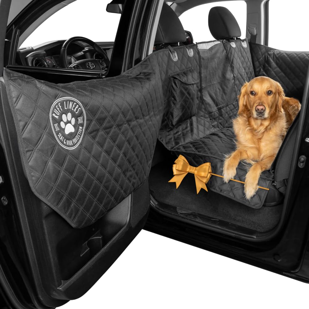 Ruff Liners Medium Seat Cover provides full back seat protection for dogs and upholstery.