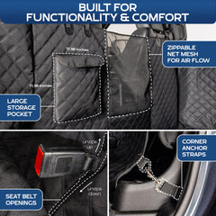 Ruff Liners XL Floor Cover machine-washable design simplifies back-seat cleaning after trips.
