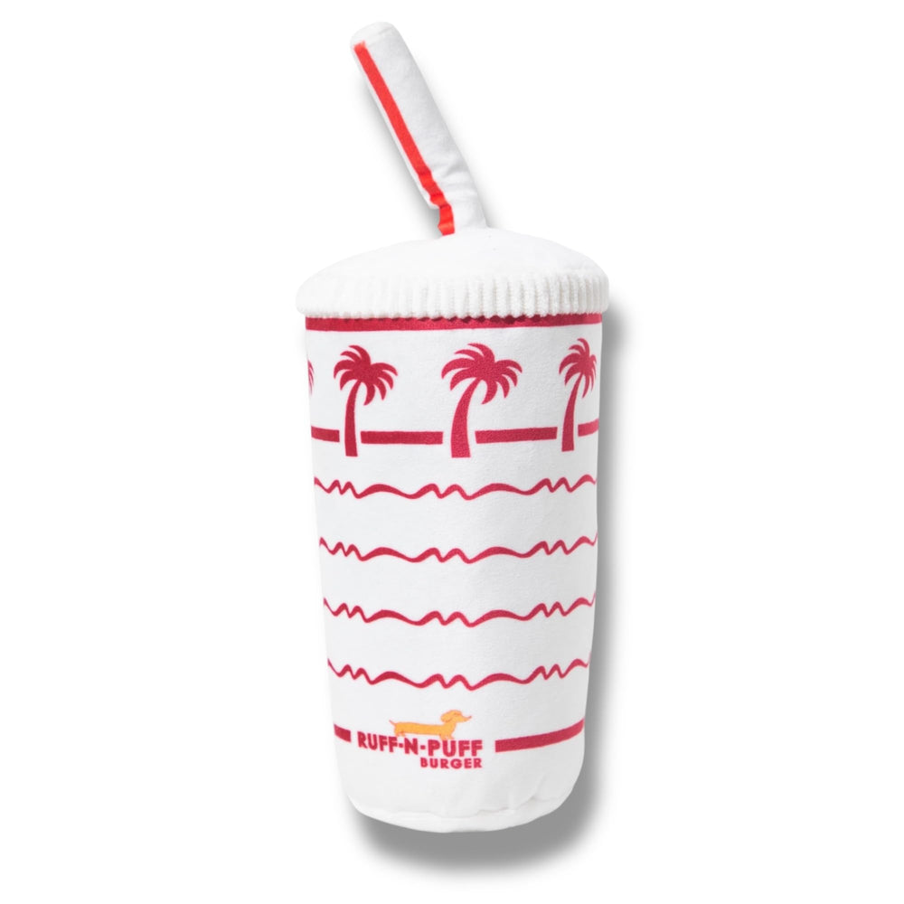 RUFF PUFF Palm Cup Toy with iconic design for entertaining fetch and photo-worthy moments.