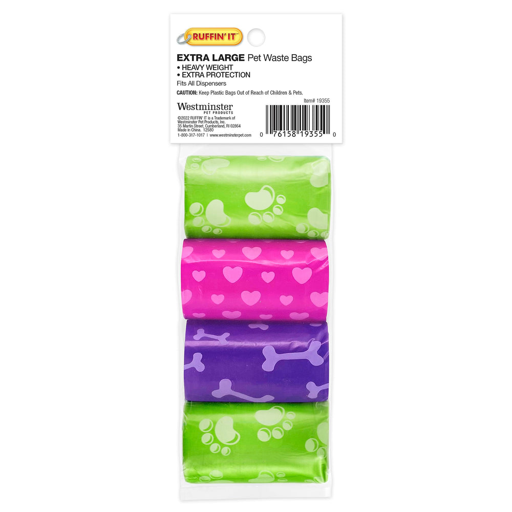 Ruffin' It bags fit all dispensers for easy, on-the-go cleanup.