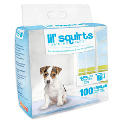 RUFFIN' IT Lil’ Squirts training pads pack shot for long-term puppy house training.