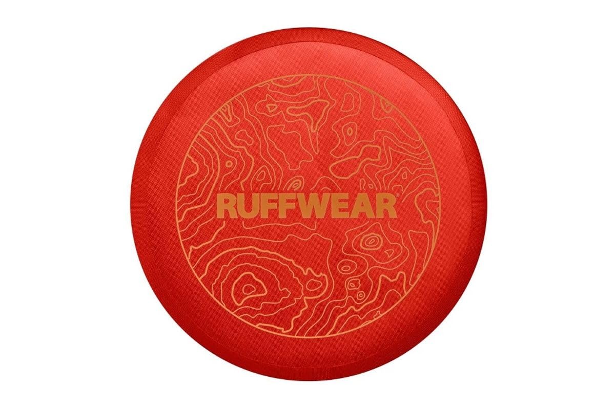 Ruffwear Camp Flyer soft-edge catch emphasizes safe, repeated catches on-the-go.