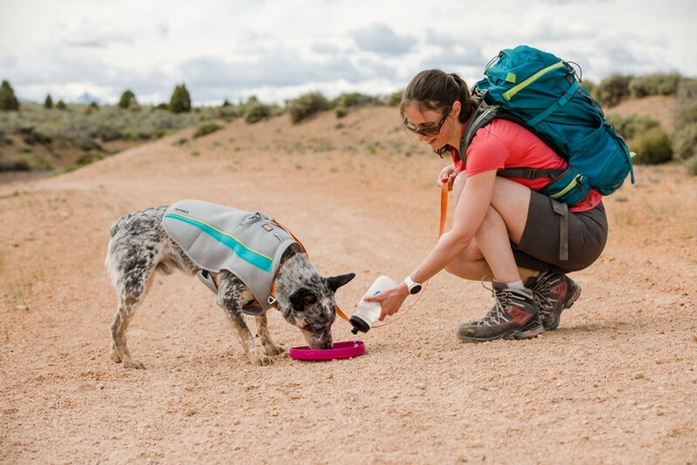 Ruffwear Camp Flyer waterproof coating doubles as a camp bowl.