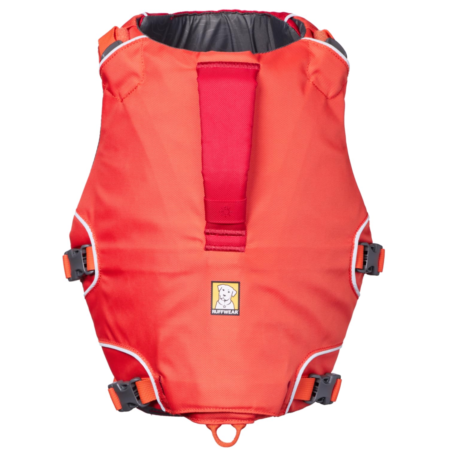 Ruffwear Confluence life jacket's light loop ready for Beacon for enhanced visibility