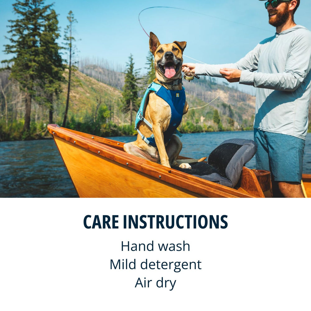 Ruffwear Confluence reflective accents improve visibility in low light conditions.
