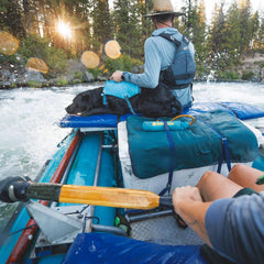 Sheltered buckles and water-friendly webbing on the Confluence jacket