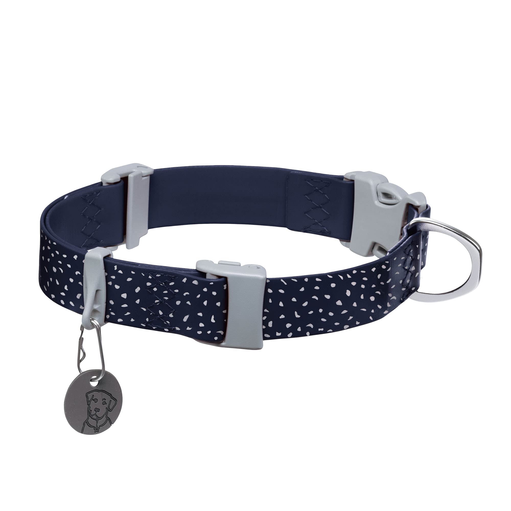 Ruffwear Confluence waterproof-buckle close-up showing durable hardware for water adventures