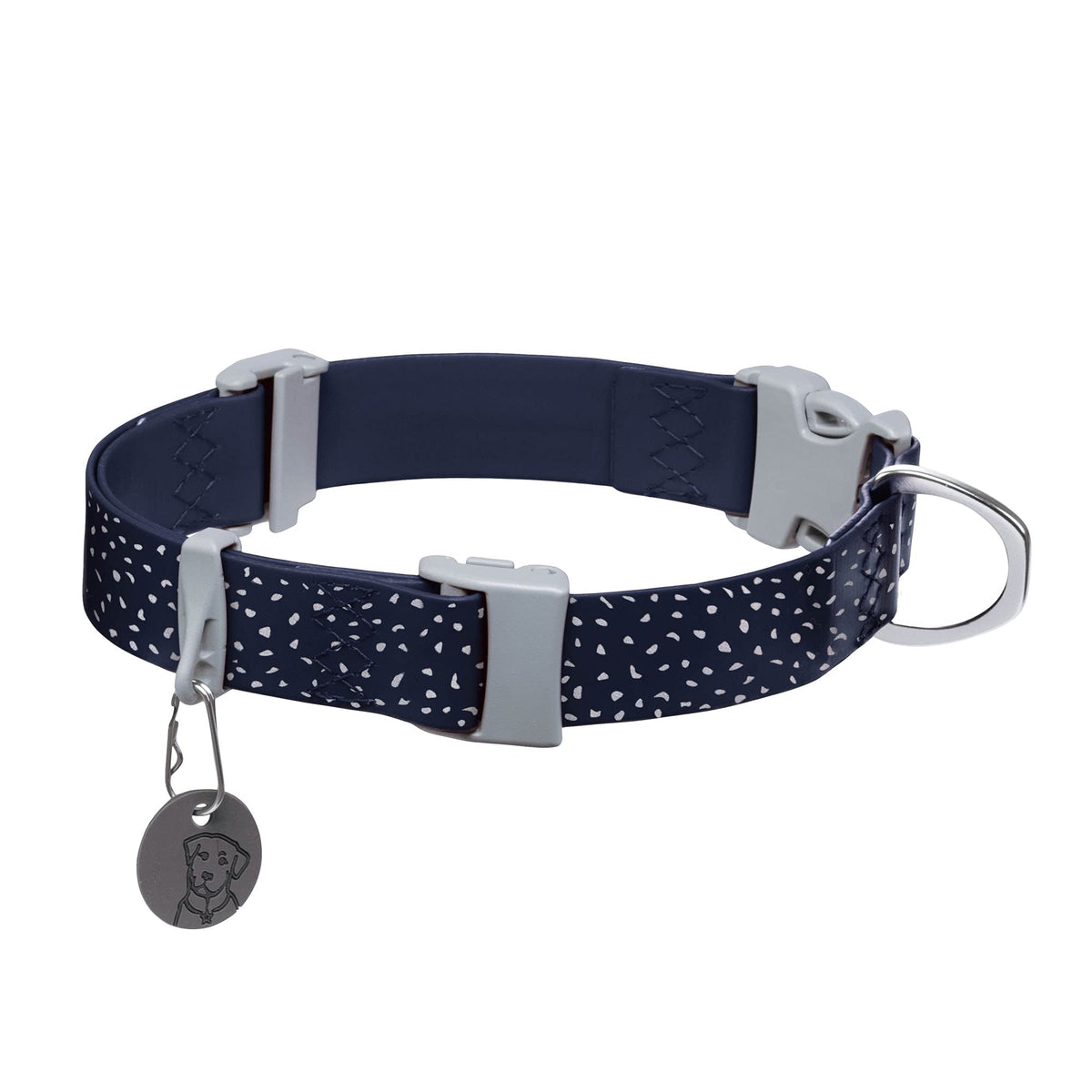 Ruffwear Confluence waterproof-buckle close-up showing durable hardware for water adventures