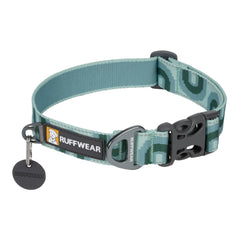 Ruffwear Crag Collar front view in grassy oxbow showing lightweight all-day comfort