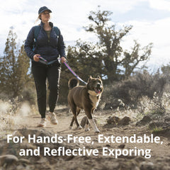 Ruffwear Crag Ex Leash handheld-use demonstrates comfortable grip for controlled hiking and daily walks