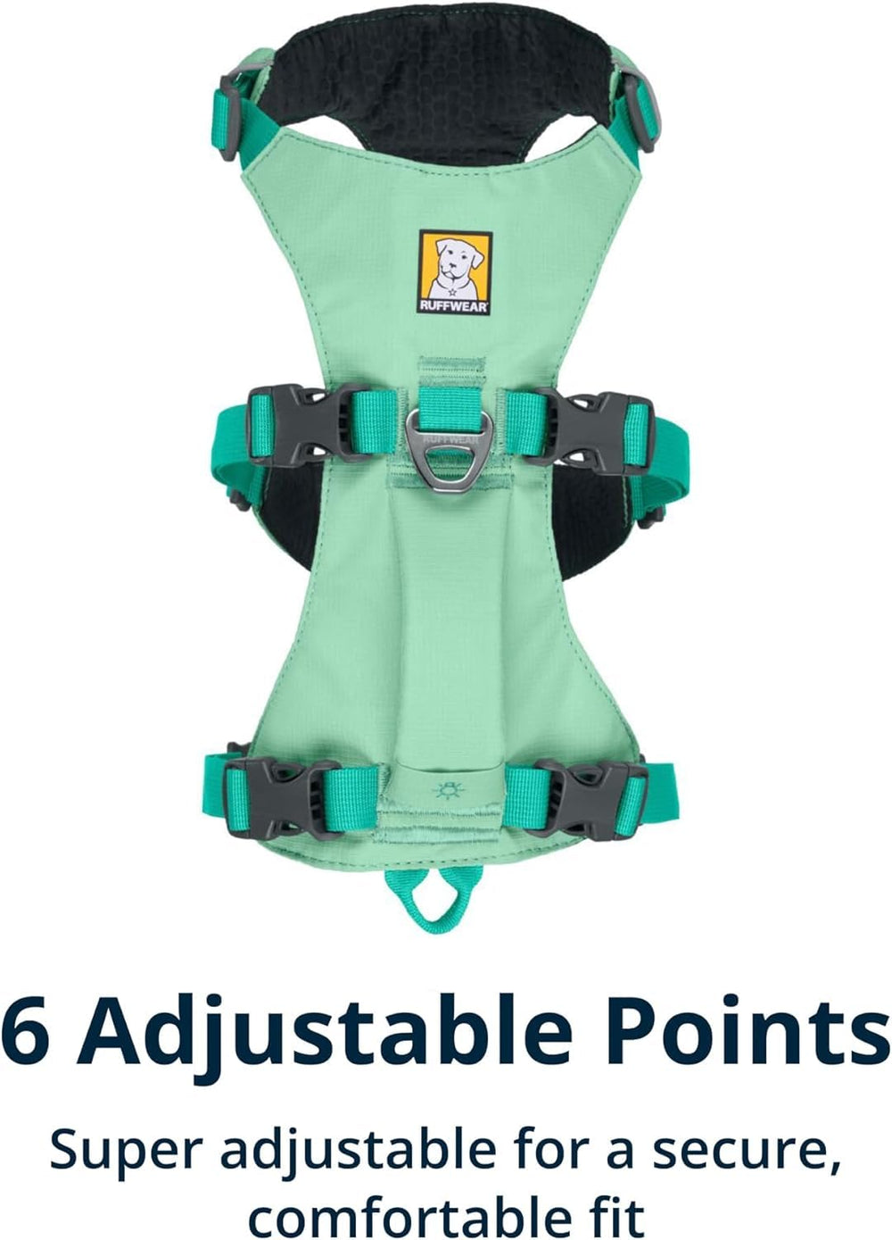 Ruffwear Flagline six adjustment points for a snug fit