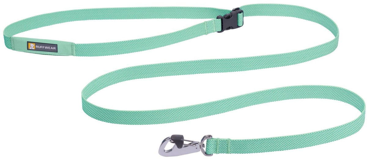 Ruffwear Flagline leash waist-to-handheld in action for hands-free control during runs