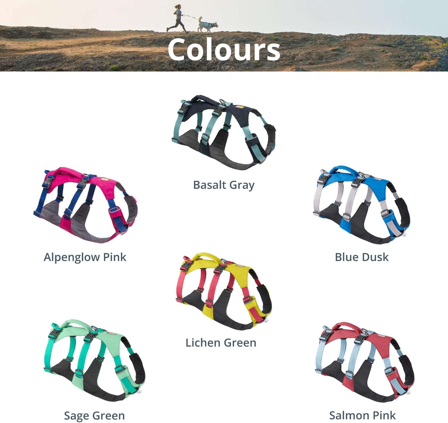 Ruffwear Flagline light loop enhances visibility at night.