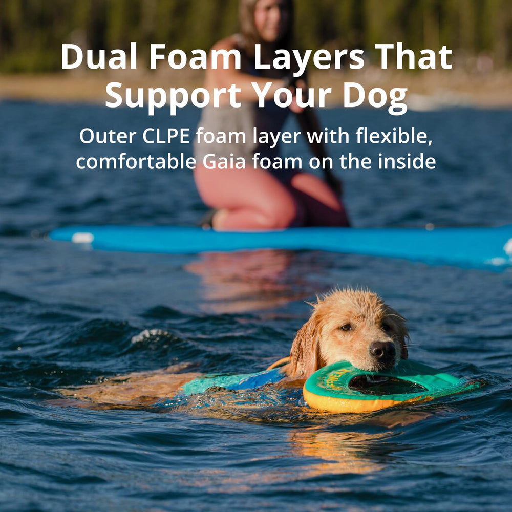 Ruffwear Float Coat lift handle close-up showing reinforced grip for easy re-entry