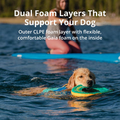 Ruffwear Float Coat lift handle close-up showing reinforced grip for easy re-entry