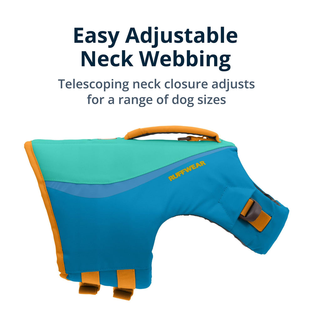 Ruffwear Float Coat light loop accommodates Beacon Light for enhanced night visibility