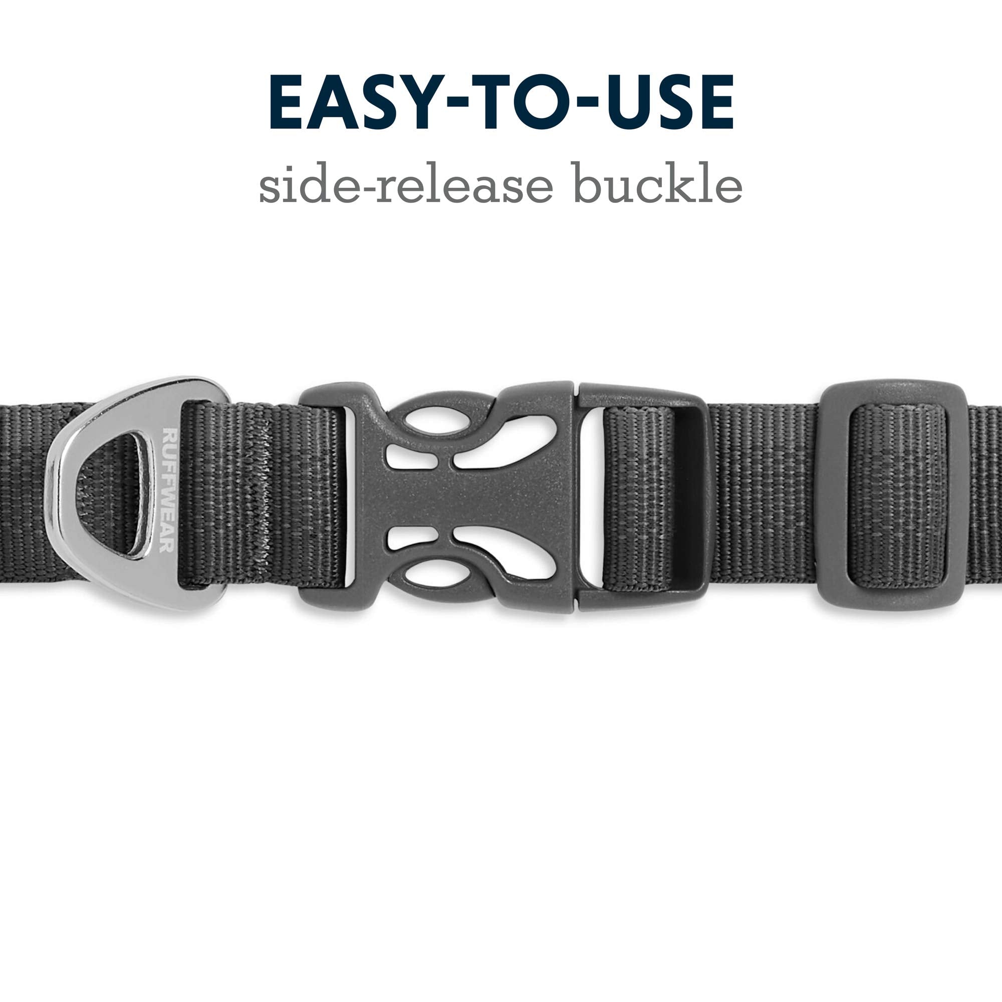 Ruffwear Front Range Collar Twilight Grey color complements everyday wear.