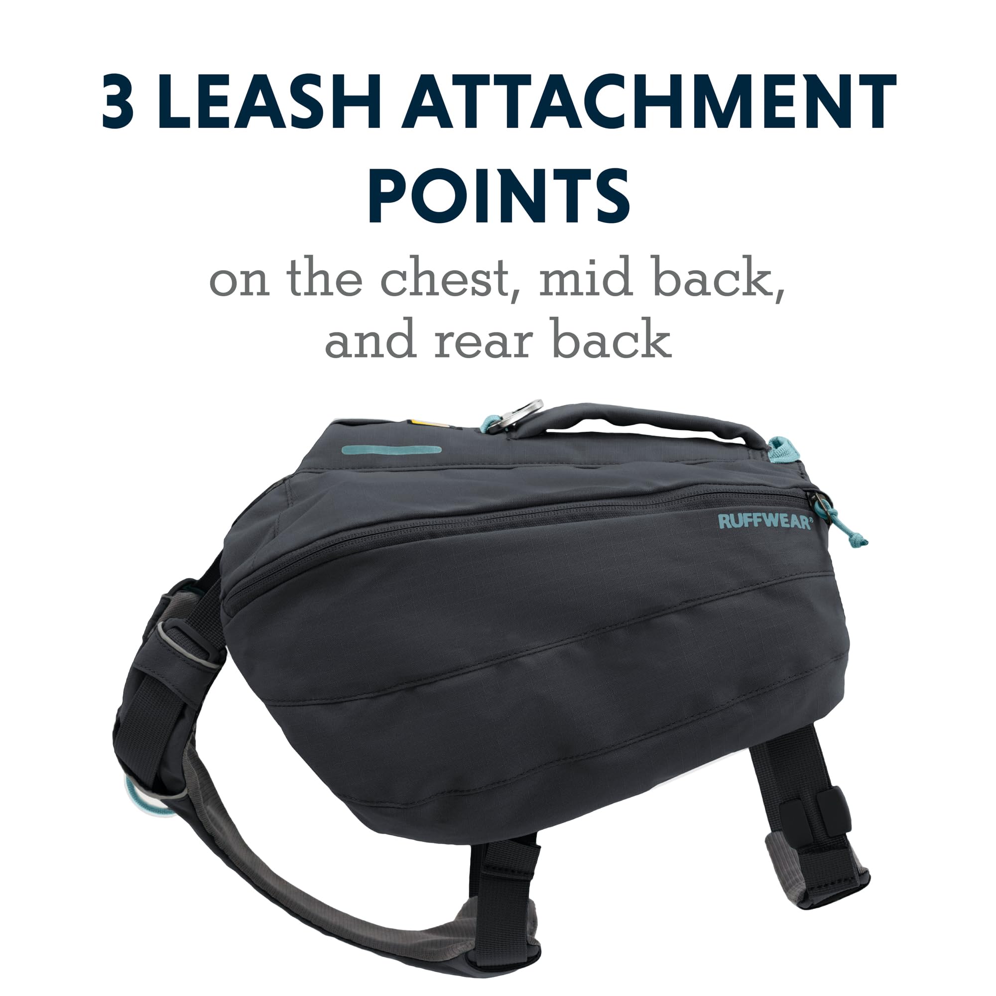 Ruffwear Front Range Day Pack internal mesh pockets help organize essentials.