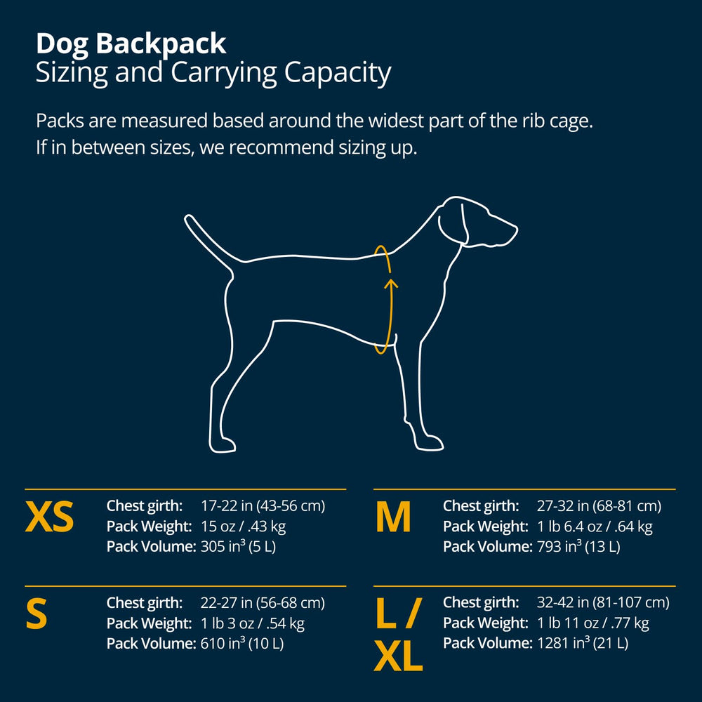 Ruffwear Front Range Day Pack saddlebags carrying water and snacks on trails.