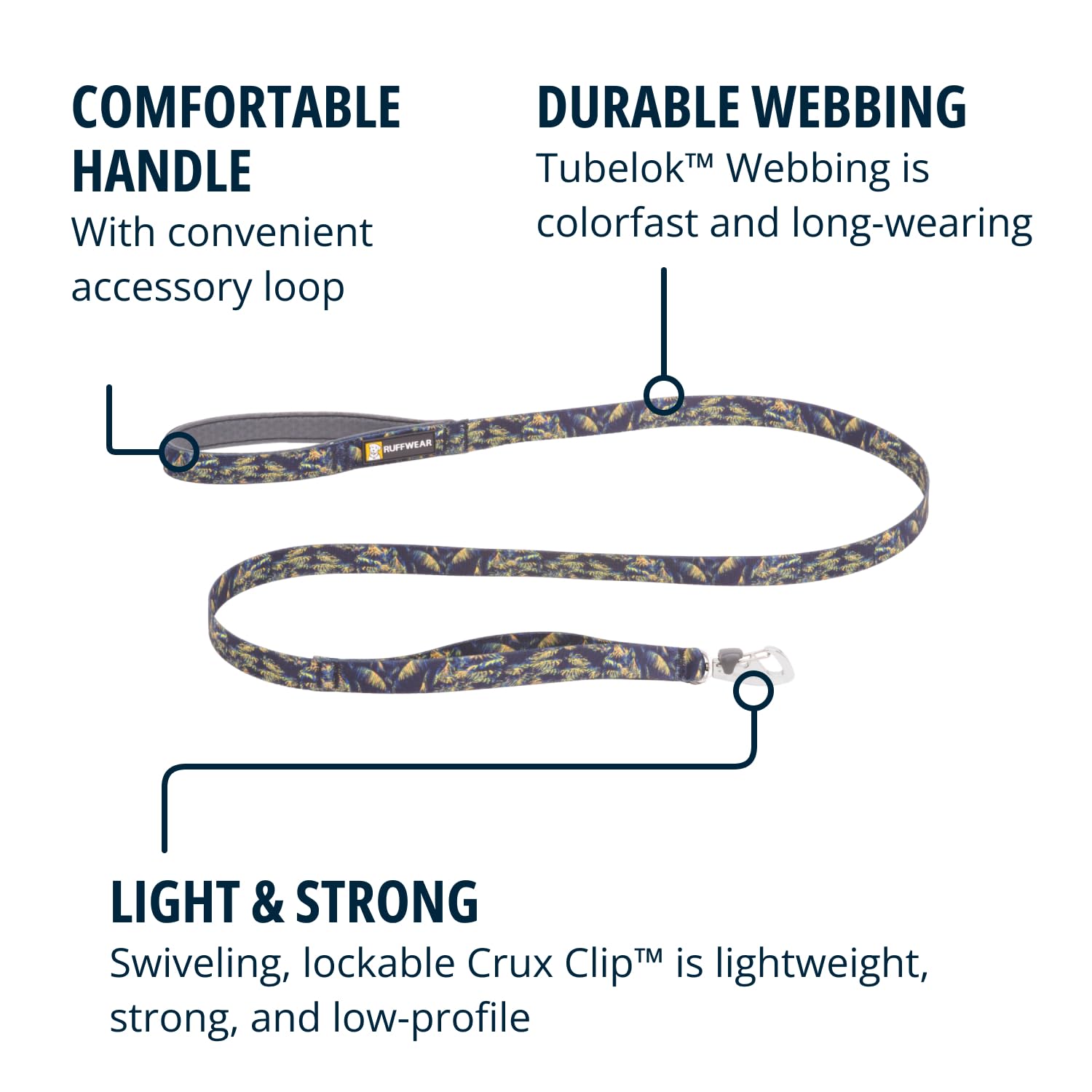 Ruffwear Front Range Leash features a traffic handle for fast restraint when needed.