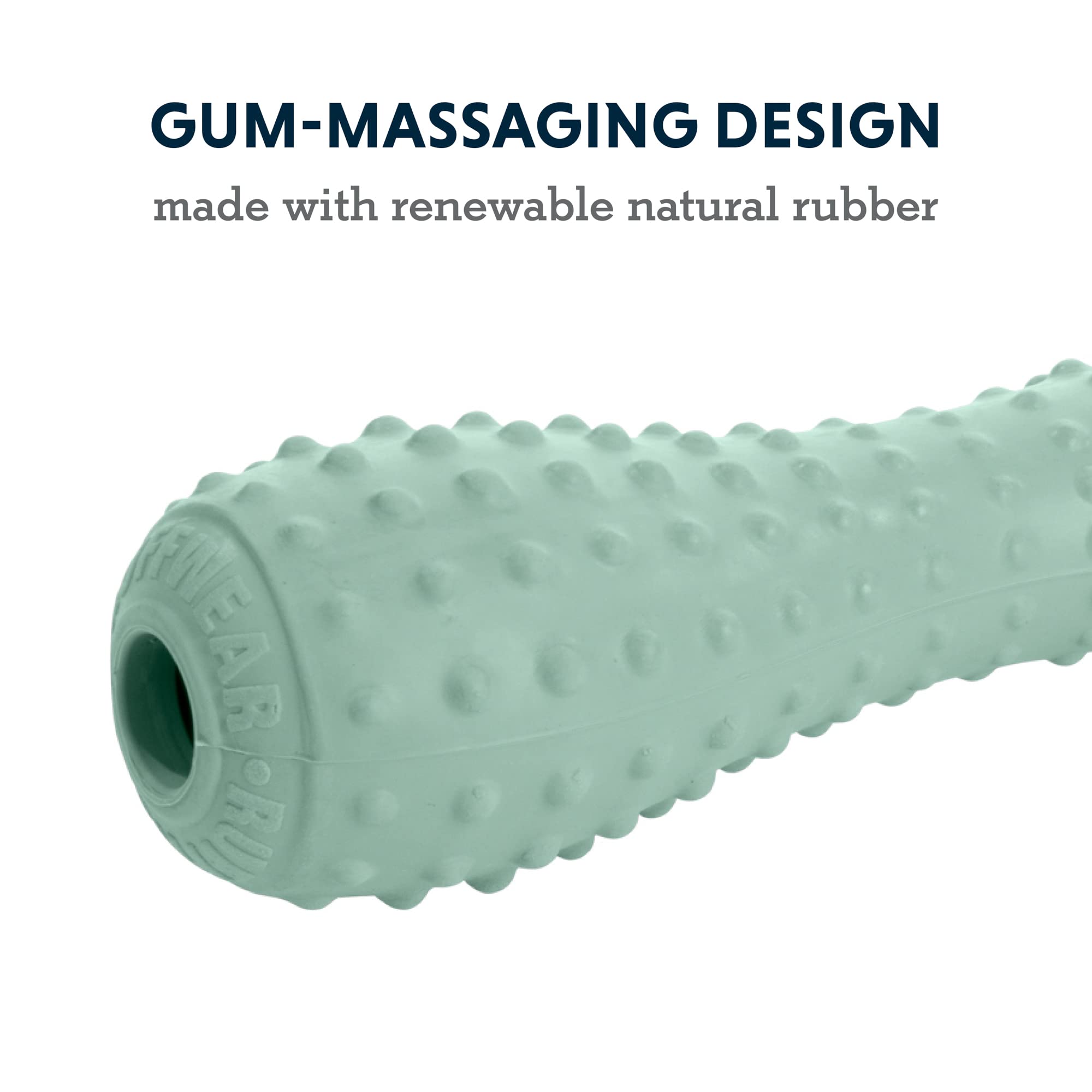 Ruffwear Gourdo thick rubber texture provides a satisfying chew and grip.