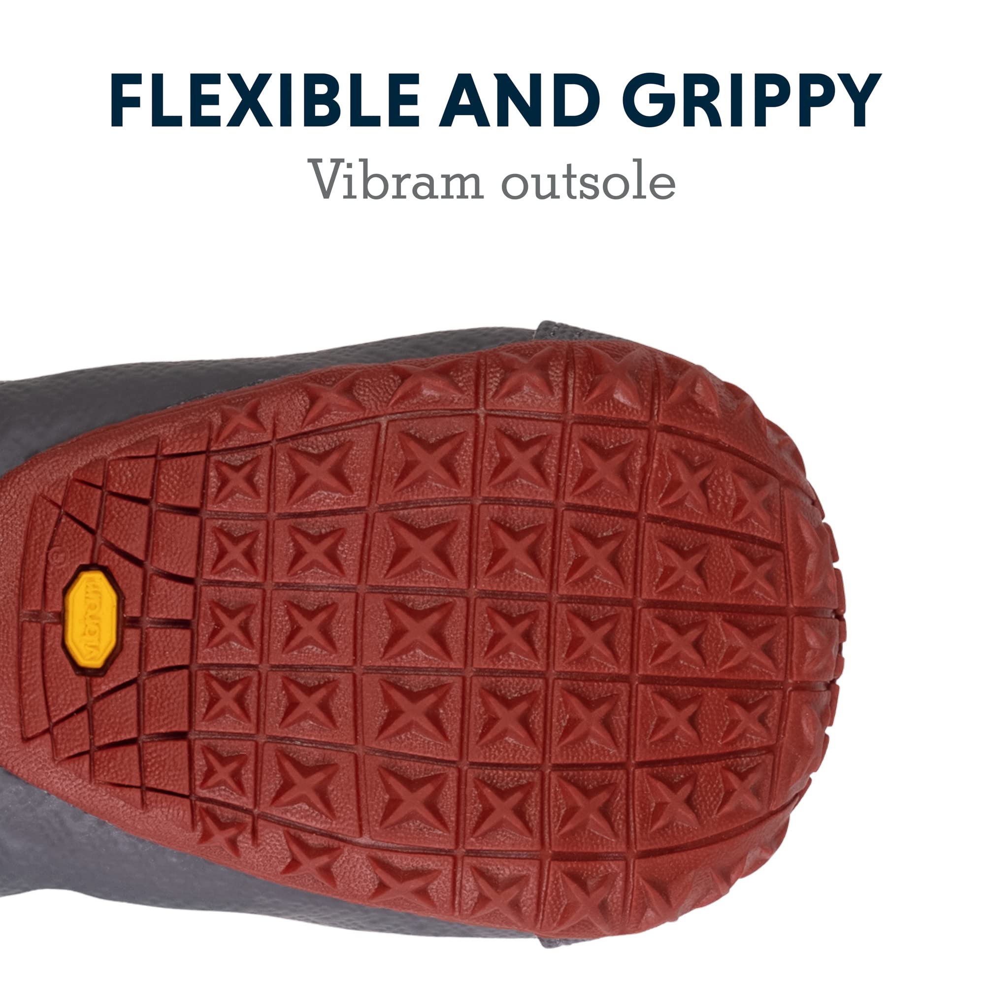 Ruffwear Grip Trex dog shoes use durable ripstop upper to resist wear on rugged trails.