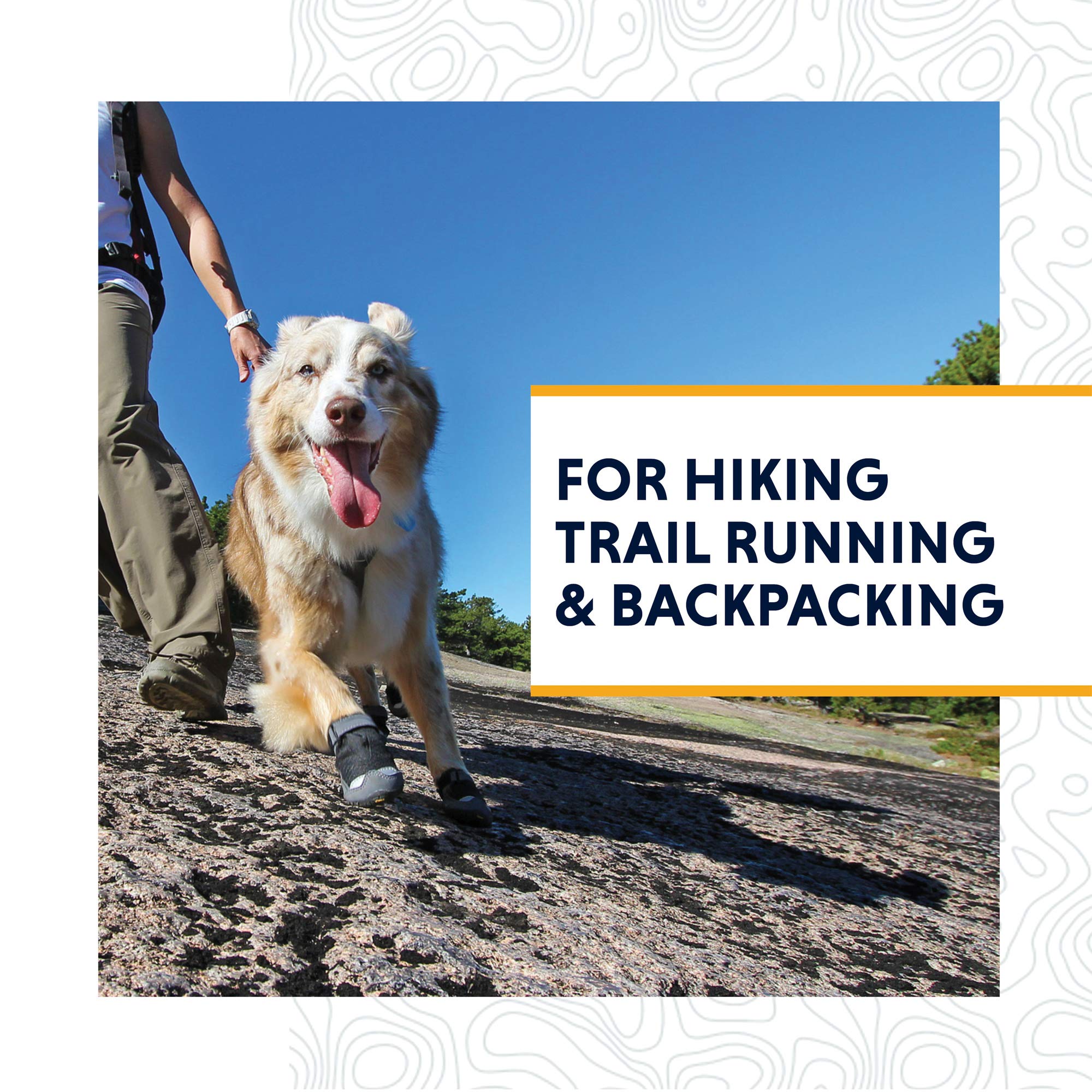 Ruffwear Grip Trex pair-pack illustrates mixed sizes for perfect four-paw fit