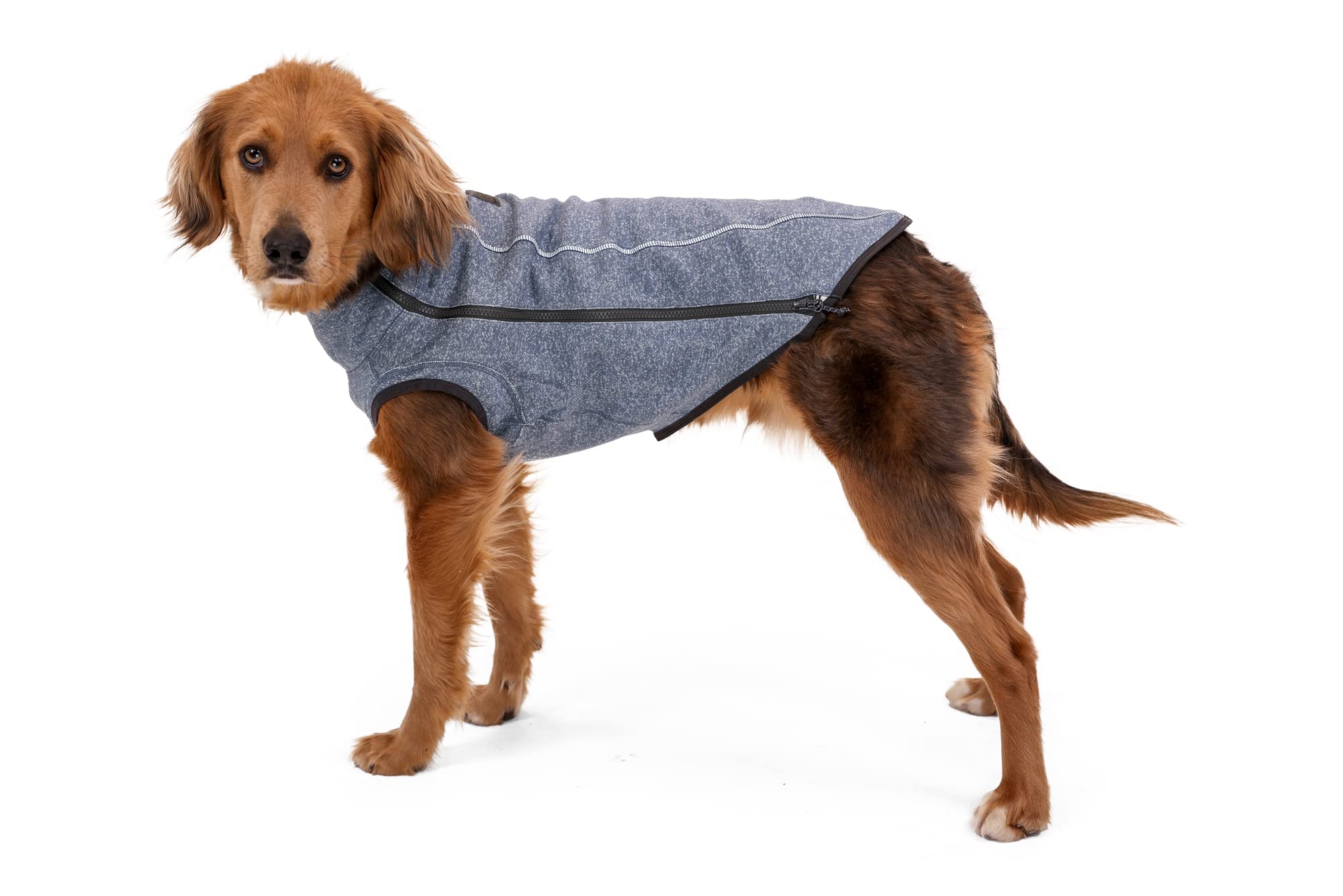 Ruffwear Hemp Hound Sweater open-cap-sleeves demonstrate freedom of movement