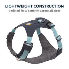Ruffwear Hi & Light aluminum V-ring back-clip enables versatile leash options