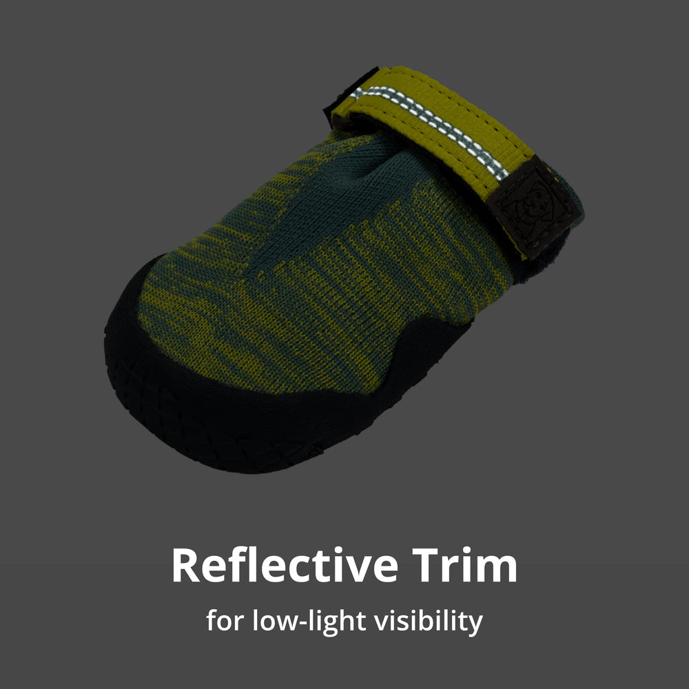 Ruffwear Hi Light dog shoes ground-feel grip on rugged trails close-up