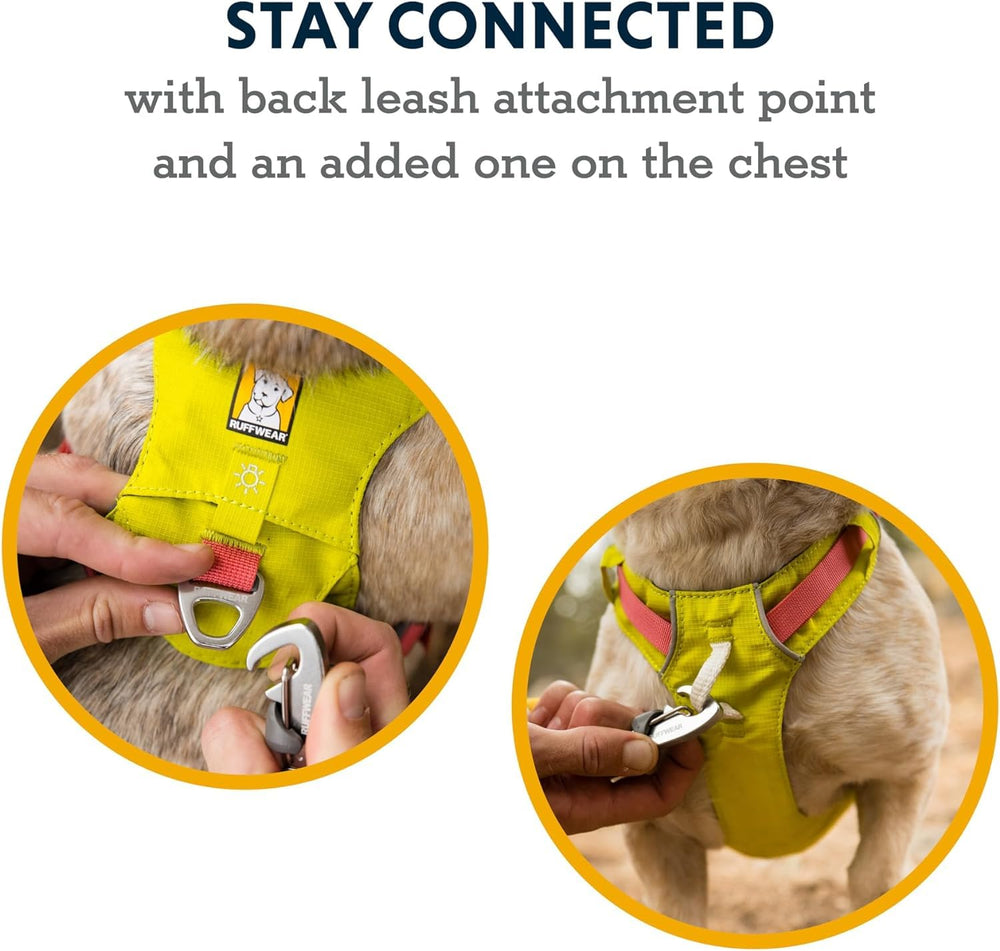 Ruffwear Hi & Light low-profile design sits close to body for agile hiking